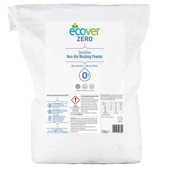 Ecover Zero Non Bio Washing Powder 7.5KG