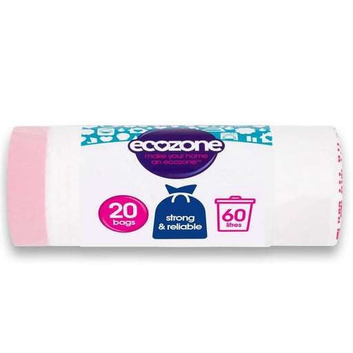 Ecozone Biodegradable 60L Bin Liners - 20 Bags