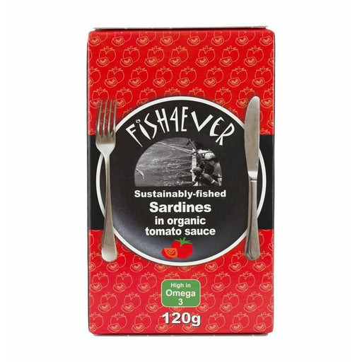 Fish4Ever Whole Sardines in Org Tom Sauc 120g