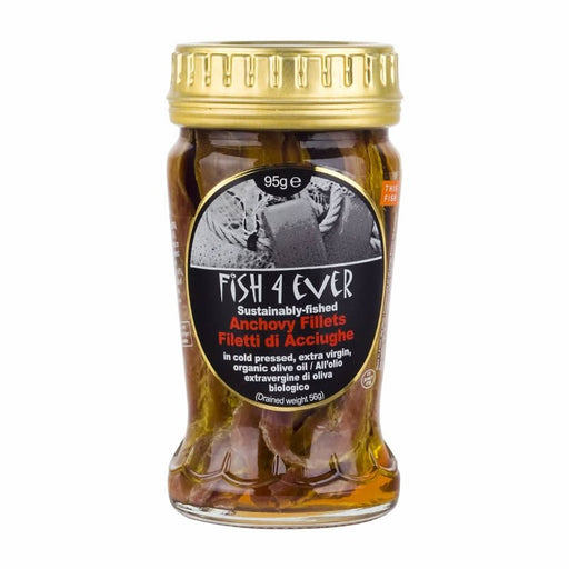 Fish4Ever Anchovies in Org Olive Oil 95g