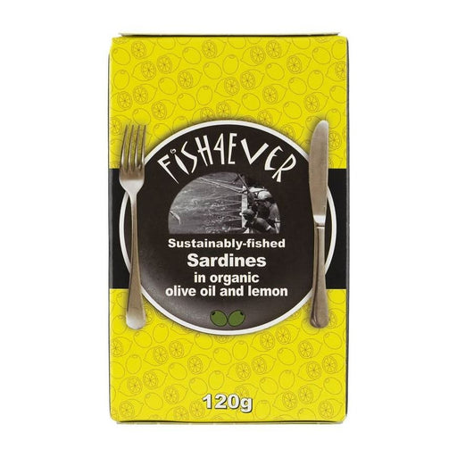 Fish4Ever Whole Sardine in Org Oil Lemon 120g