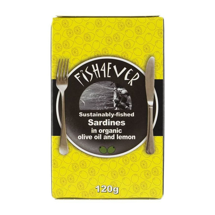 Fish4Ever Whole Sardine in Org Oil Lemon 120g
