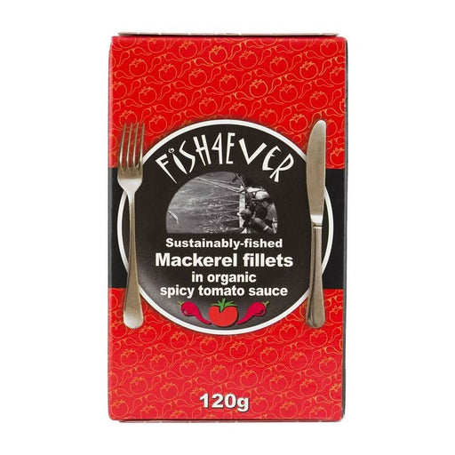 Fish4Ever Mackerel Fillets in Spiced Tom 120g