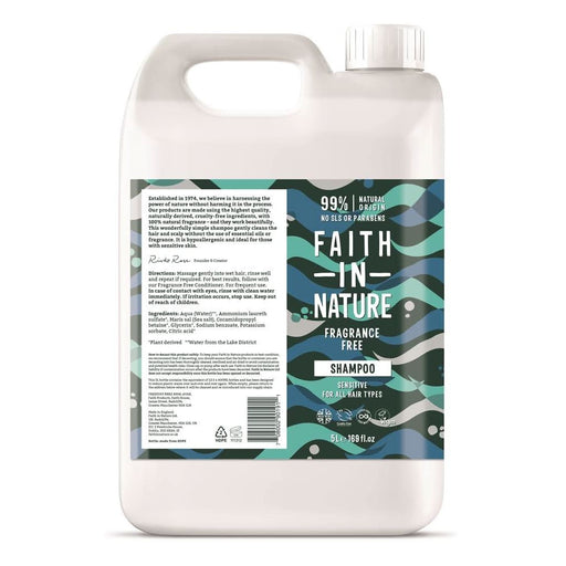 Faith in Nature Fragrance Free Shampoo 5L