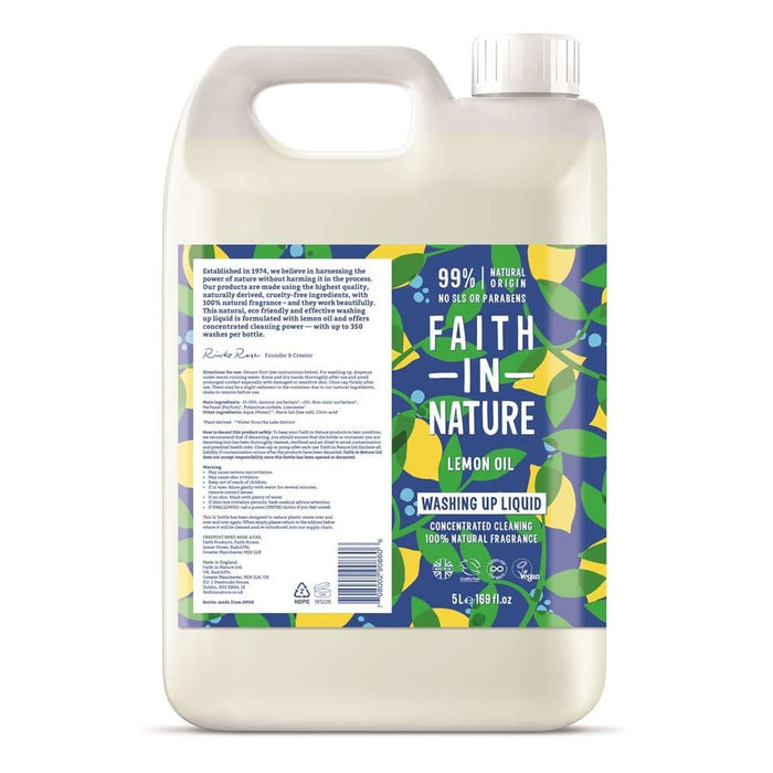 Faith in Nature Lemon Washing Up Liquid 5L