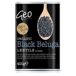 Geo Organics Cans - Black Beluga Lentils 400g