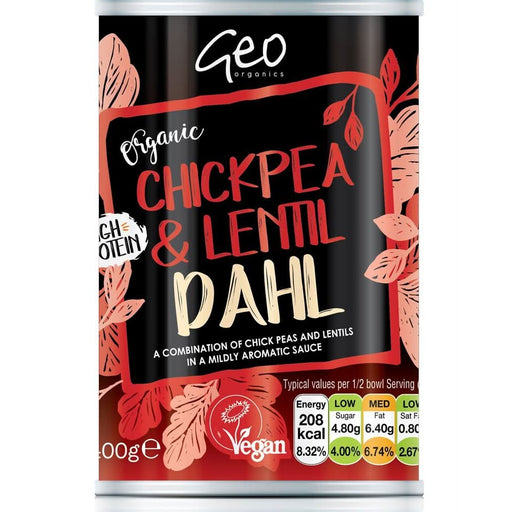Geo Organics Cans - Chick Pea & Lentil Dahl 400g