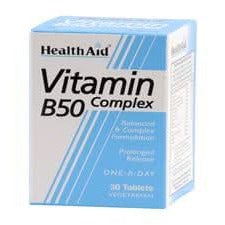 HealthAid Vitamin B50 Complex Prolonged Release 30 Capsules