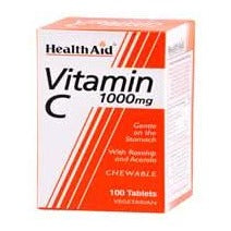 HealthAid Vitamin C 1000mg - Chewable 100 Tablets