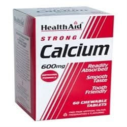HealthAid Calcium 600mg - Chewable 60 Tablets