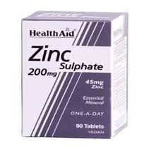 HealthAid Zinc Sulphate 200mg 90 Tablets