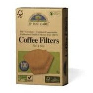 If You Care Coffee Filters No.4 Unbleached 100filters