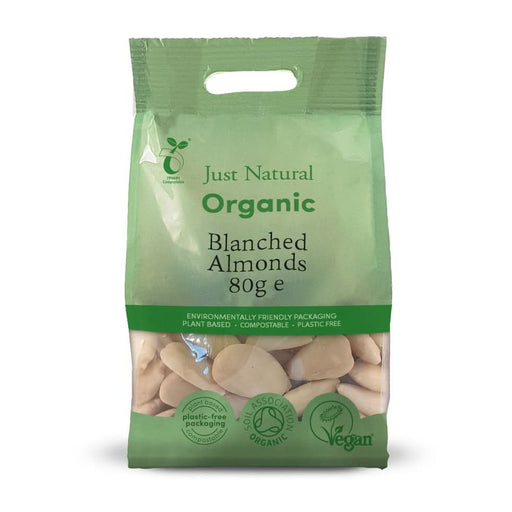 Just Natural Organic Almonds Blanched 80g