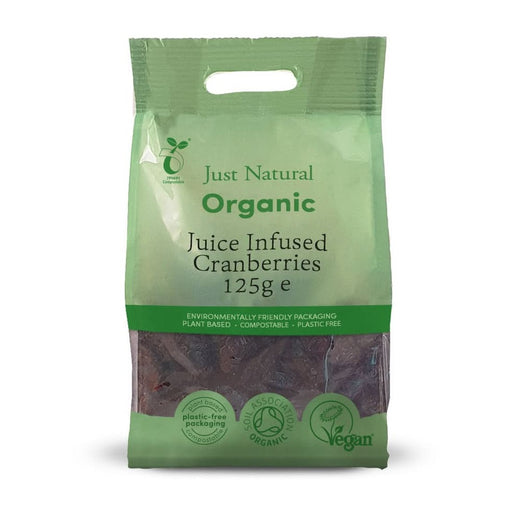 Just Natural Organic Juice Infused Cranberries 125g