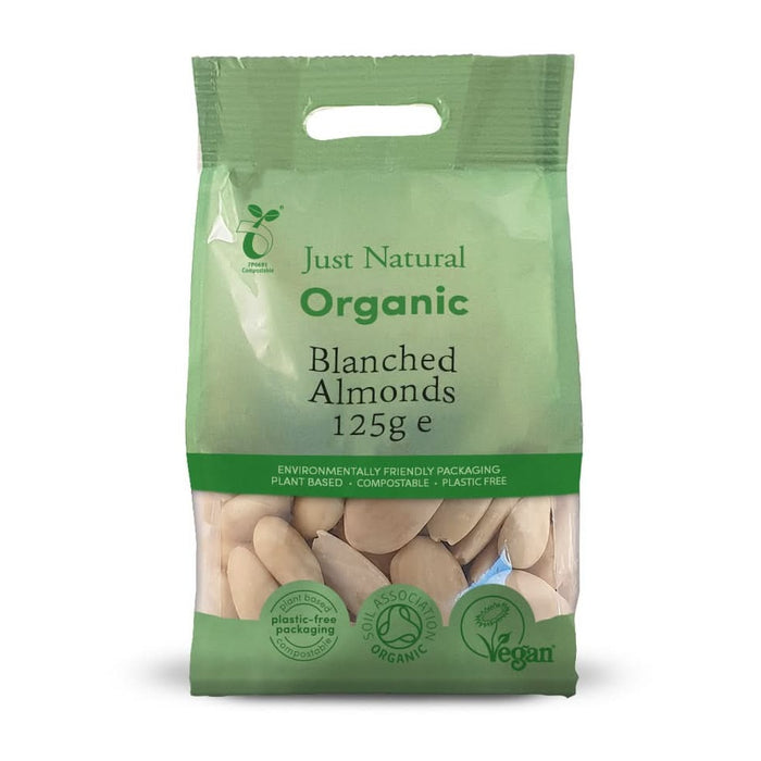 Just Natural Organic Almonds Blanched 125g
