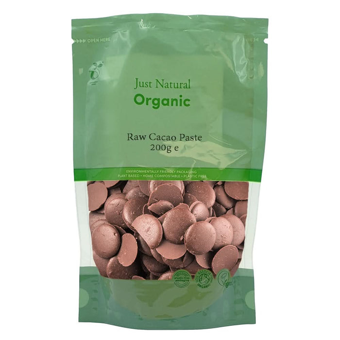 Just Natural Organic Cacao Paste Raw 200g