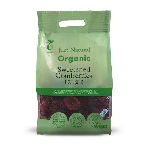 Just Natural Organic Sweetened Cranberries 125g