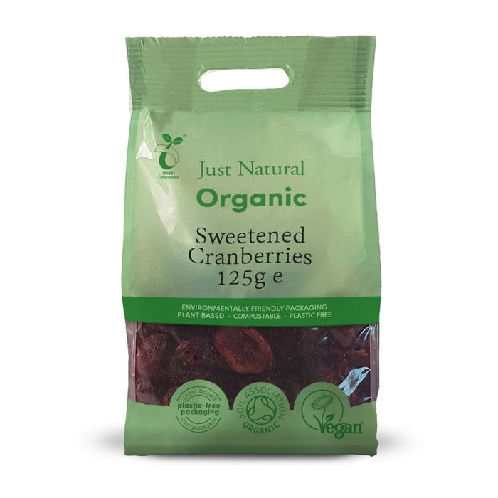 Just Natural Organic Sweetened Cranberries 125g