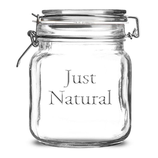 Just Natural Organic Glass Clip Top Storage Jar 1l