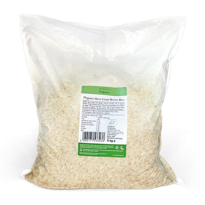 Just Natural Organic Short Grain Brown Rice 5KG