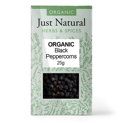Just Natural Peppercorns Black 25g