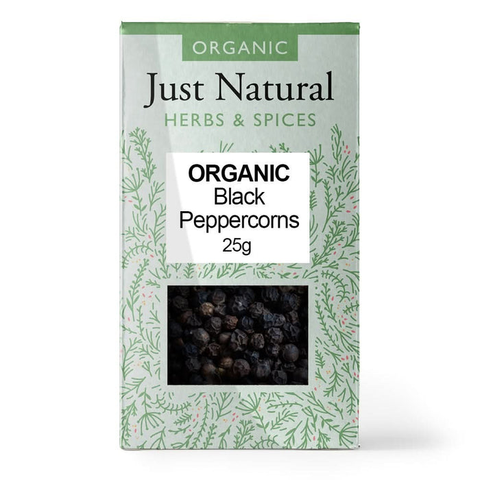 Just Natural Peppercorns Black 25g