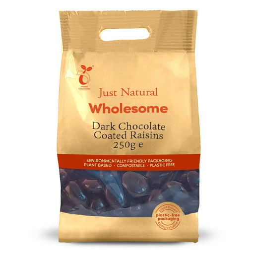 Just Natural Dark Chocolate Coated Raisins 250g