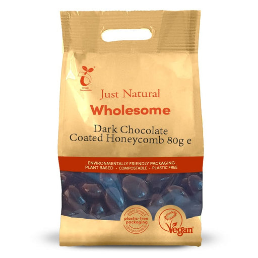 Just Natural Dark Chocolate Coated Honeycomb 80g