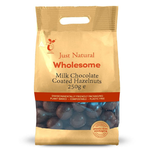Just Natural Milk Chocolate Coated Hazelnut 250g