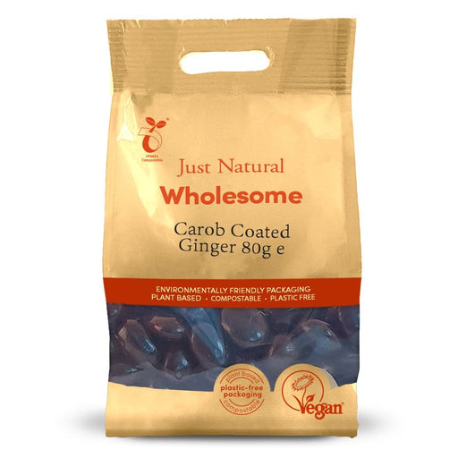 Just Natural Carob Coated Ginger 80g