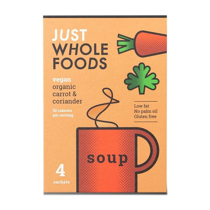 Just Wholefoods Org Carrot & Coriander Soup 4 x 17g