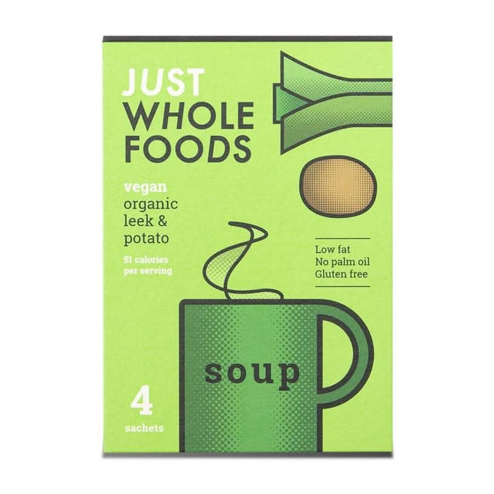 Just Wholefoods Org Vegan Leek & Potato Soup 4 x 17g
