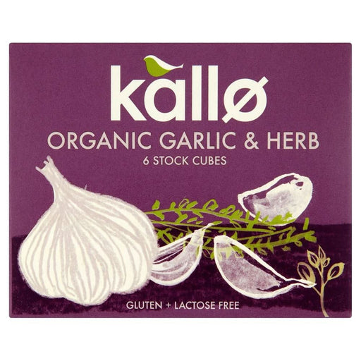 Kallo Garlic & Herb Stock Cubes 66g