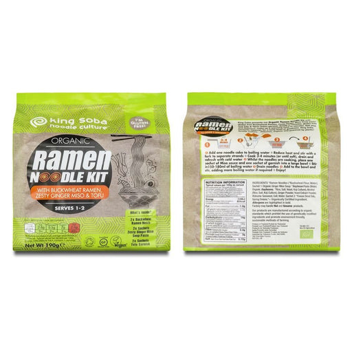 King Soba Organic Buckwheat Ramen Kit 190g