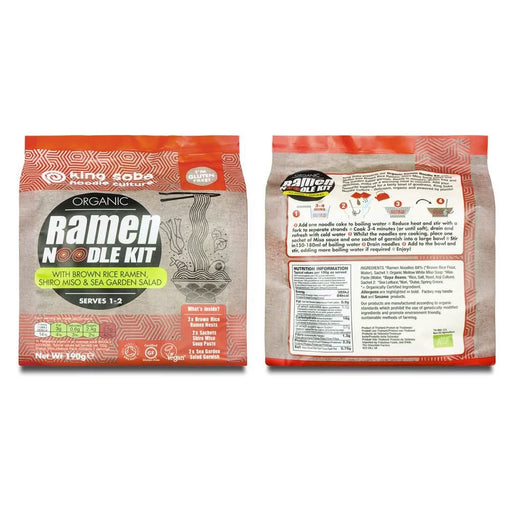 King Soba Organic Brown Rice Ramen Kit 190g