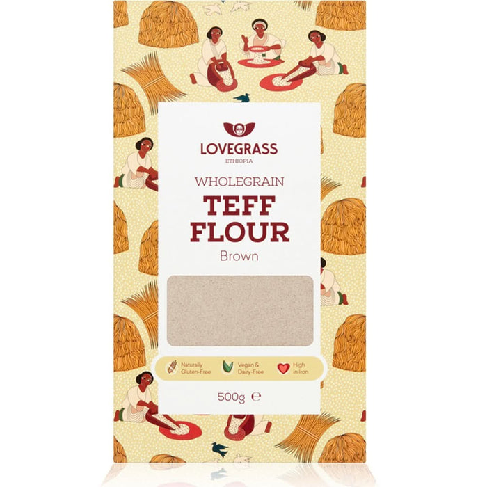 Lovegrass Ethiopia Wholegrain Brown Teff Flour 500g