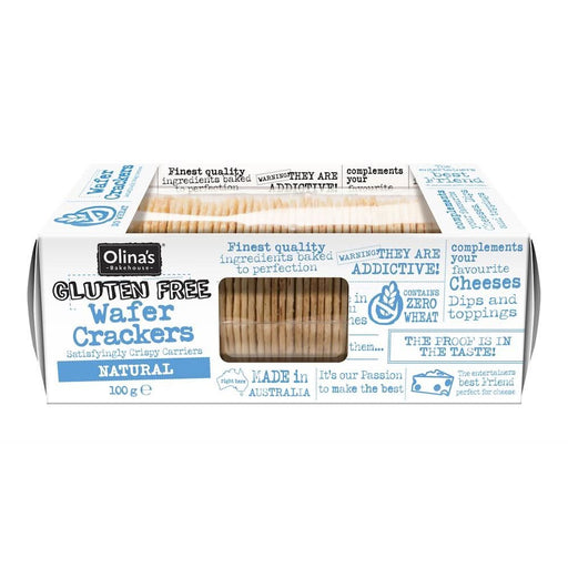 Olinas Bakehouse Gluten Free Wafer Crackers Natural 100g