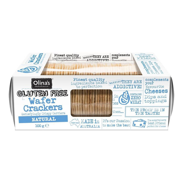Olinas Bakehouse Gluten Free Wafer Crackers Natural 100g