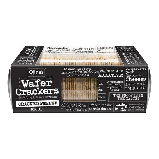 Olinas Bakehouse Wafer Crackers Cracked Pepper 100g