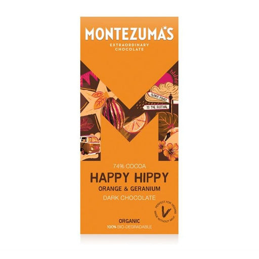 Montezumas Chocolate Happy Hippy Orange & Geranium 90g