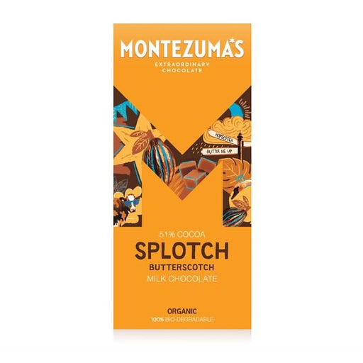 Montezumas Chocolate Splotch 54% with Butterscotch 90g