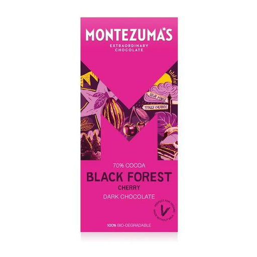 Montezumas Chocolate Black Forest Dark with Cherry 90g