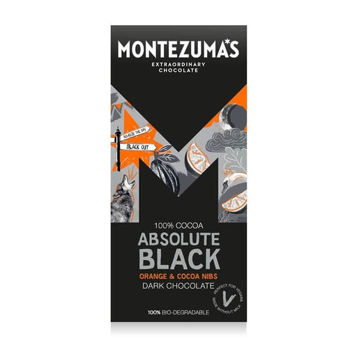 Montezumas Chocolate Absolute Black Nibs & Orange 90g
