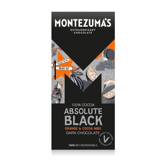 Montezumas Chocolate Absolute Black Nibs & Orange 90g