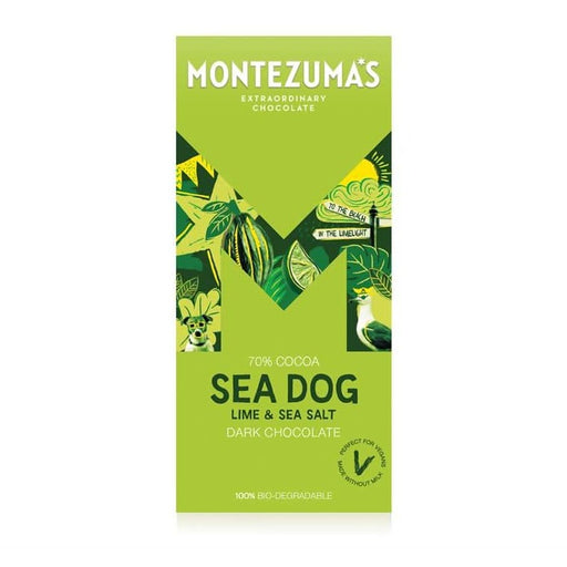 Montezumas Chocolate Sea Dog Dark, Sea Salt & Lime 90g