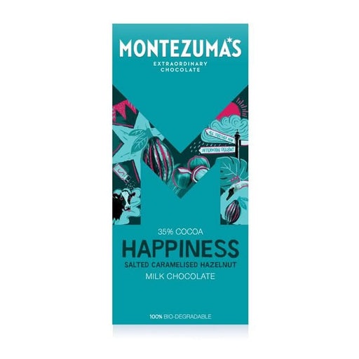 Montezumas Chocolate Happiness Milk with Salt Hazle 90g