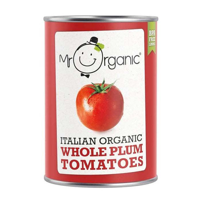 Mr Organic Whole Plum Tomato Tin 400g
