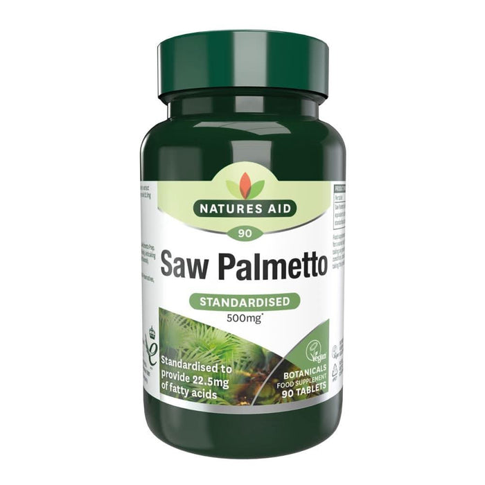 Natures Aid Saw Palmetto 500mg 90 Tablets