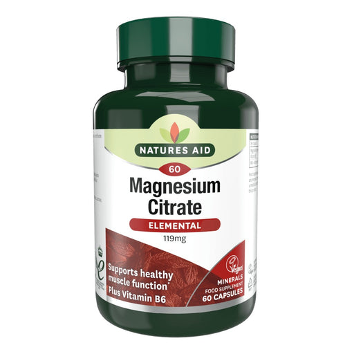 Natures Aid Magnesium 750mg Citrate 60 Capsules