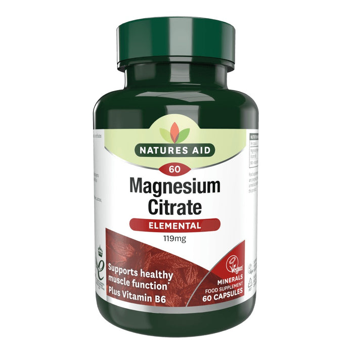 Natures Aid Magnesium 750mg Citrate 60 Capsules